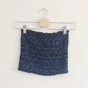 Navy blue cleo tube top